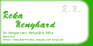 reka menyhard business card