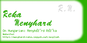 reka menyhard business card